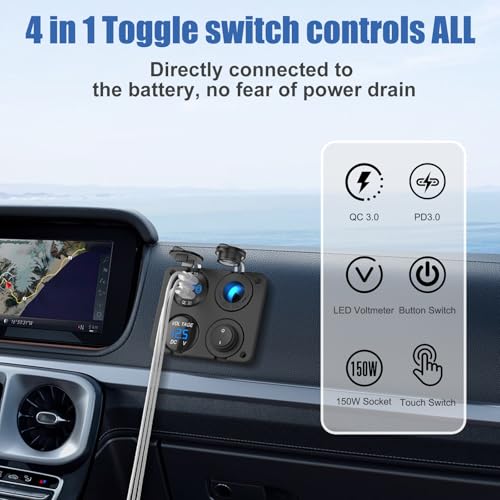 Enchufe USB de 12 voltios, accesorio RV de 12 V, panel de in