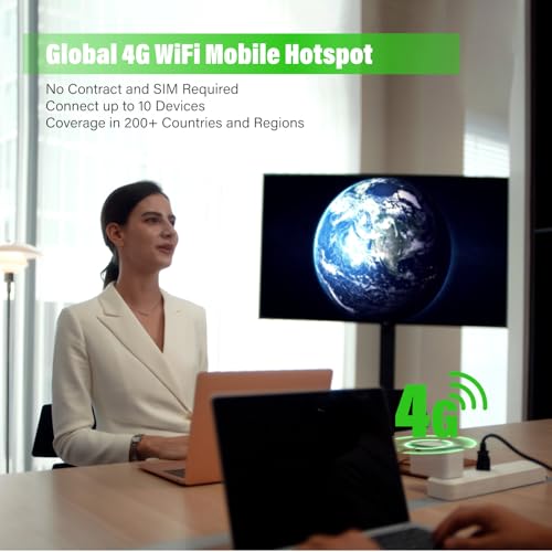 GlocalMe RoamPlug - Adaptador de viaje universal con punto d