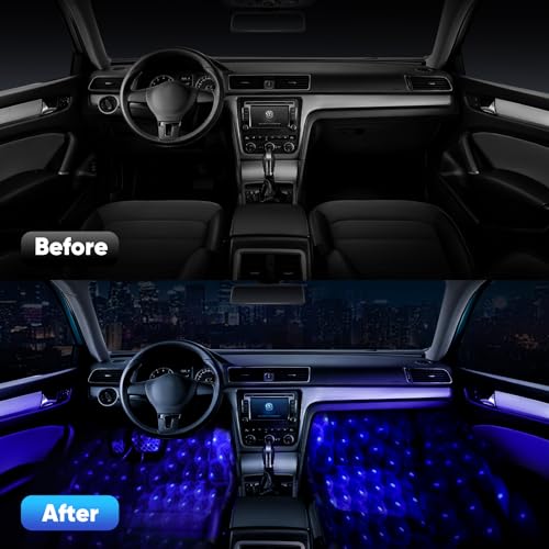 Luces interiores LED para automóvil, iluminación ambiental R