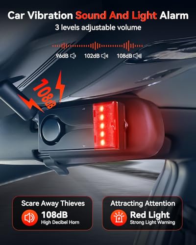 ELECTOP - Alarma de vibración antirrobo para automóvil, alar