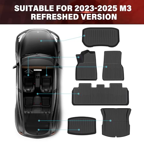 Alfombrillas de automóvil para Tesla Model 3 2023-2025, para
