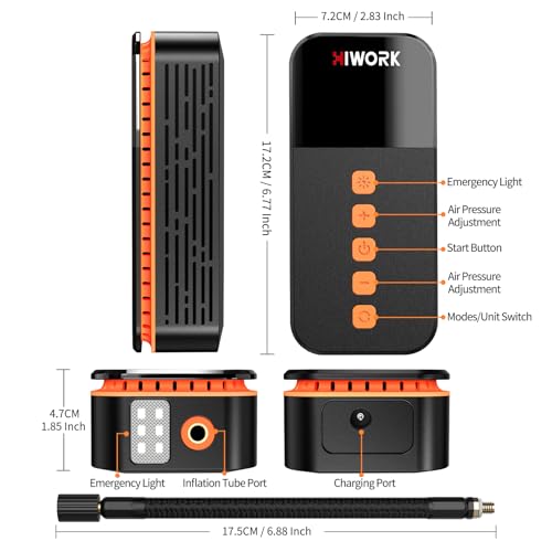 Compresor de aire de 12 V, inflador de neumáticos, bomba de