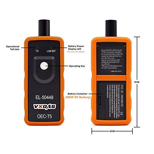 VXDAS EL-50448 TPMS Herramienta de reinicio para sensor de p