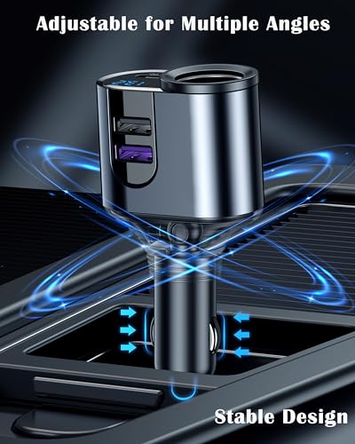 LIHAN Cargador de coche USB C, adaptador para encendedor de
