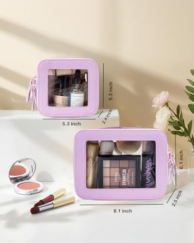 Bolsa de maquillaje transparente, pequeña bolsa de maquillaj