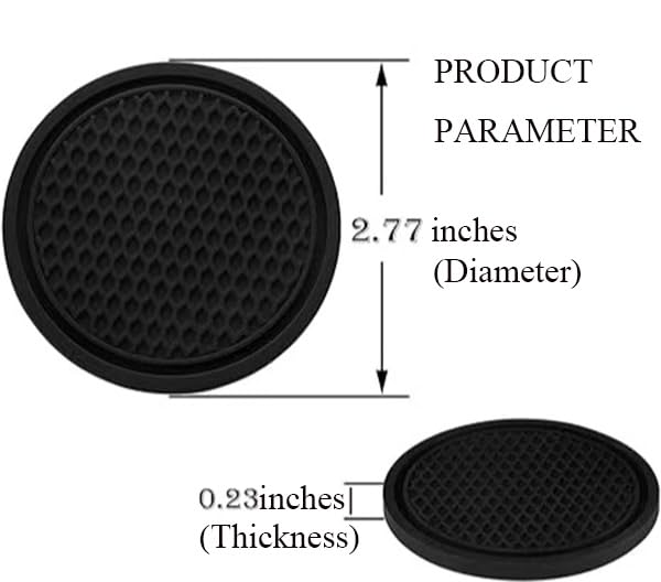Paquete de 4 posavasos hexagonales para automóvil (2.75 pulg