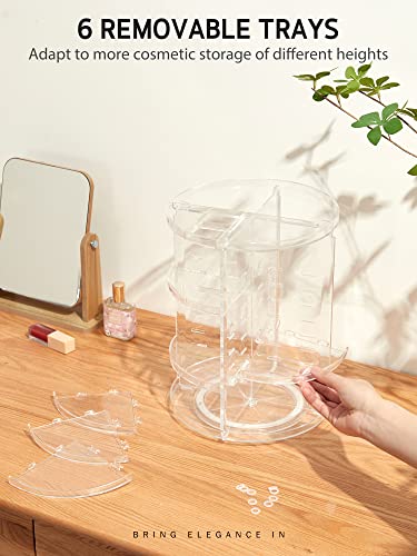 Syntus Organizador de maquillaje giratorio de 360°, soporte