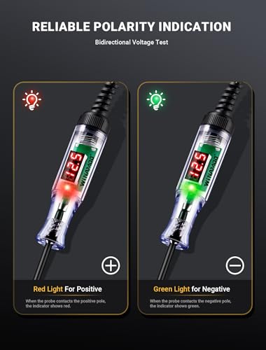 Luz de prueba automotriz con pantalla de voltaje digital LED