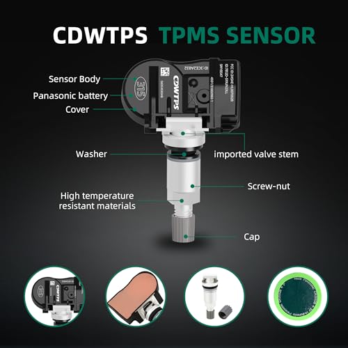 CDWTPS Sensor TPMS para Chrysler 2006-2010 | Dodge | Jeep, 4