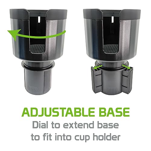 Portavasos expandible para automóvil con base ajustable para