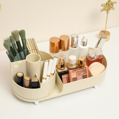 Organizador de maquillaje giratorio para encimera, organizad