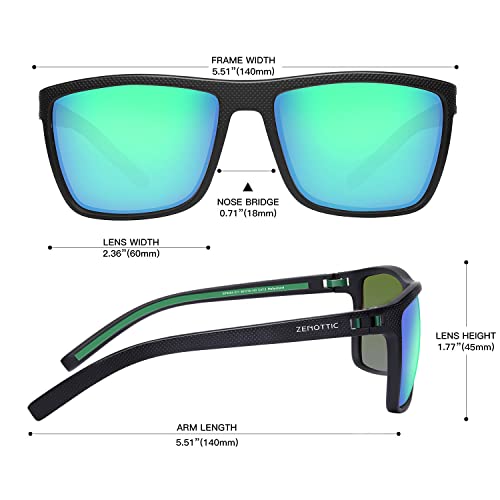 ZENOTTIC - Gafas de sol polarizadas con montura ligera y cua