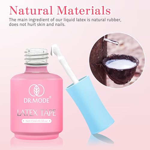 DRMODE Látex líquido para uñas, barrera de esmalte de secado