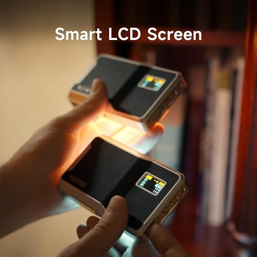 VILTROX Luz LED de 6000 mAh en la cámara, luz de video RGB c