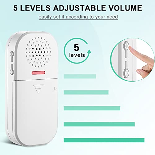 WSDCAM Alarma de puerta fuerte de 130 dB, volumen ajustable,