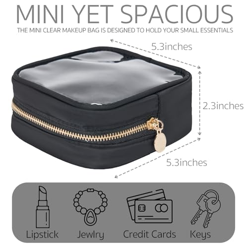 Bolsa de cosméticos transparente, mini bolsa de maquillaje p