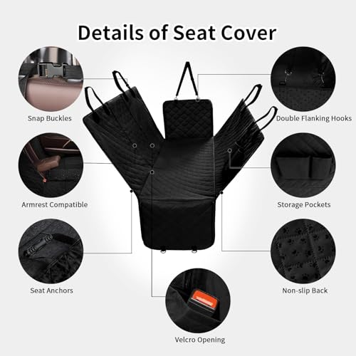PureFit Funda de asiento de automóvil para perro, 100% imper
