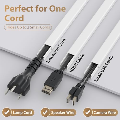 ZhiYo Mini cable oculto – Cubierta de cable autoadhesiva de