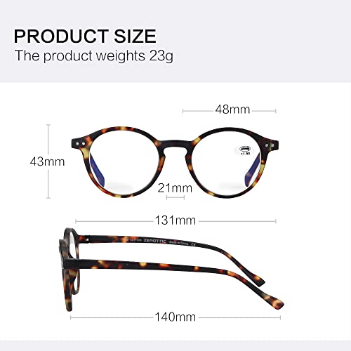 Zenottic - Lentes redondos con diseño de bloqueo de luz azul