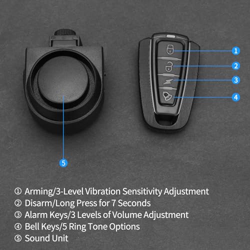Alarma antirrobo para bicicleta con control remoto, sistema