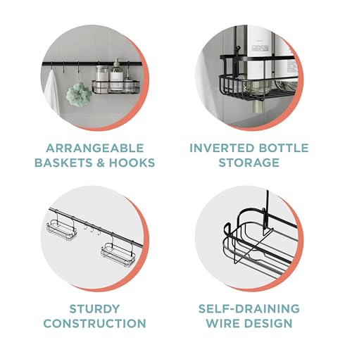 Zenna Home Organizador de baño, soporte de tensión horizonta