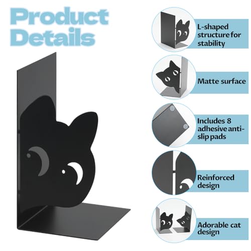 Zoyiancy Sujetalibros decorativos de metal únicos para estan