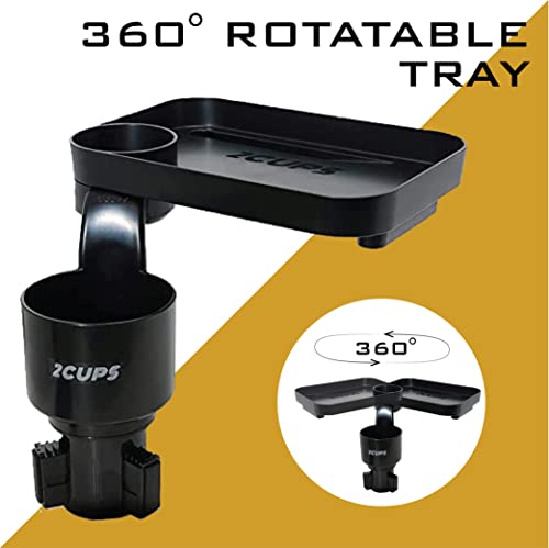 2CUPS – Portavasos múltiple y bandeja acoplable para automóv