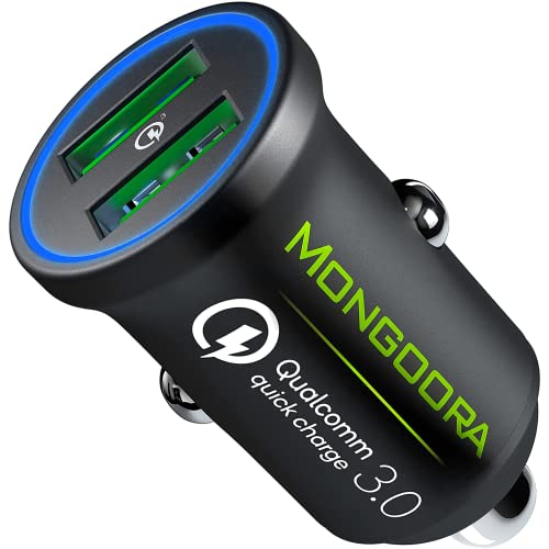 Adaptador de cargador de automóvil, de metal, portátil, 3.0