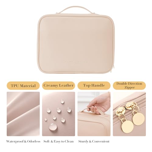 Bolsa de maquillaje de viaje de gran capacidad, organizador