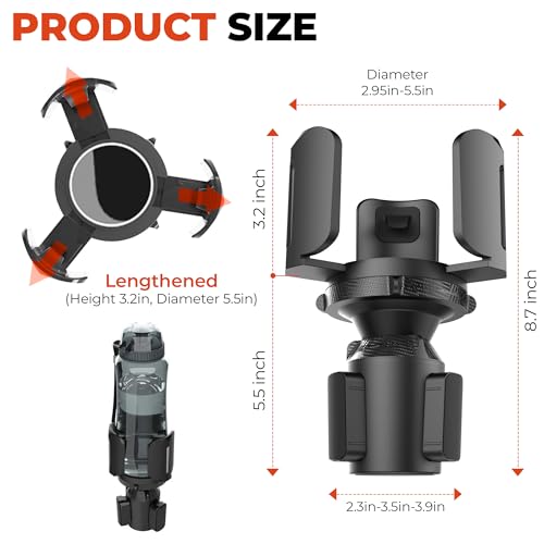 Adaptador expansor de portavasos 2 en 1 actualizado 2024 con