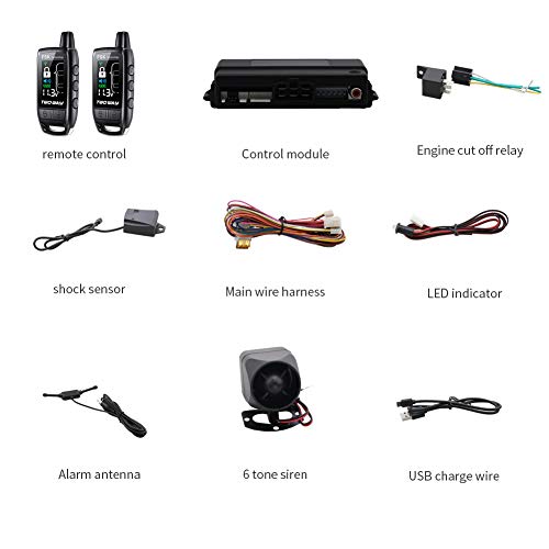 EASYGUARD EC206-B Sistema de alarma de coche de 2 vías con L