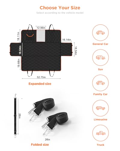 Funda de asiento de coche para perro a prueba de arañazos pa
