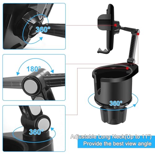 Base ajustable para portavasos de automóvil con soporte para