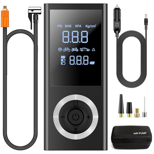 Cordless Tire Inflator Portable Air Compressor, 150 PSI Air