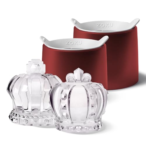 ZOKU Crown - Juego de cóctel con 2 moldes grandes para cubit