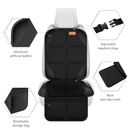 Protector de asiento de automóvil, paquete de 2 protectores