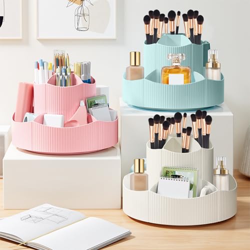 DASITON Organizador de brochas de maquillaje giratorio de 36
