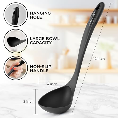 Zulay Kitchen Cucharón para sopa: ergonómico, resistente al