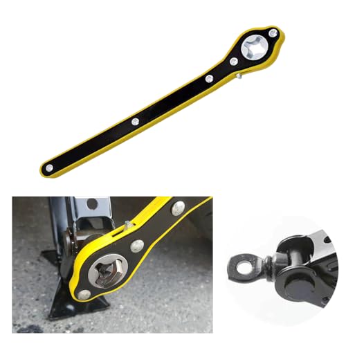 Llave de trinquete con mango largo, gato de automóvil y llav