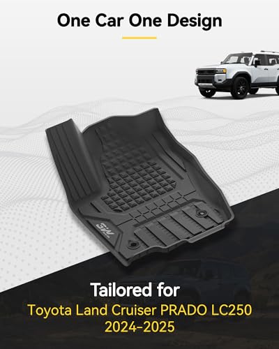 3W Alfombrillas y forro de carga para Toyota Land Cruiser Pr
