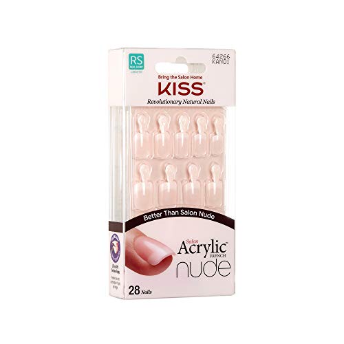 Kiss Uñas francesas acrílicas nude de salón 28 unidades (imp
