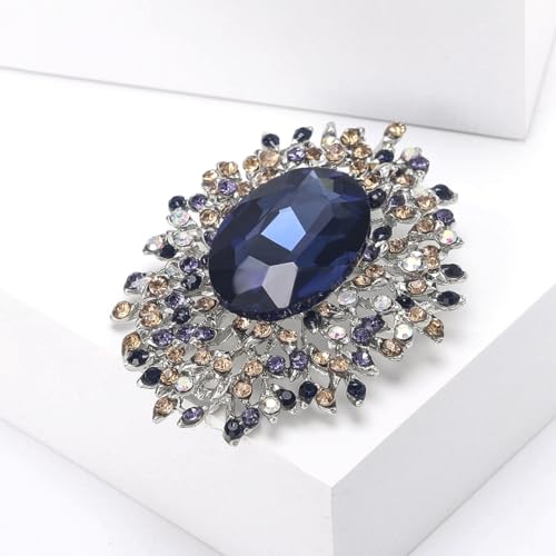 YOQUCOL Broche de diamantes de imitación brillantes de crist