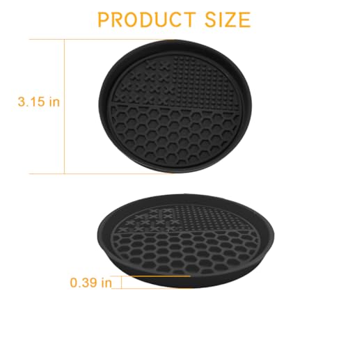 4 posavasos para automóvil, tapete de silicona antideslizant