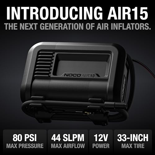 NOCO Inflador de neumáticos AIR15 UltraFast de 15 A, bomba d