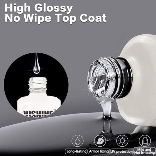 Vishine Juego de barniz de uñas brillante de larga duración