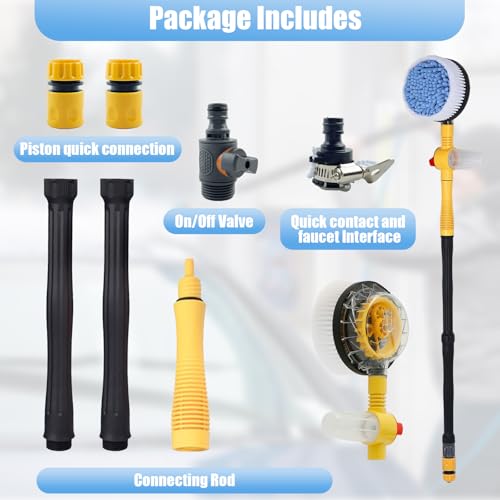 Cepillo giratorio para lavado de coche, kit multifuncional d
