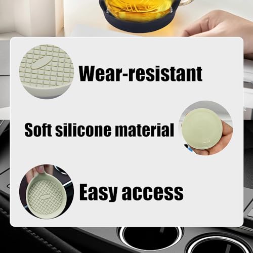 Pincuttee Juego de 2 posavasos de silicona para automóvil, p