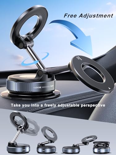 Soporte magnético de teléfono mejorado al vacío de 360°, sop