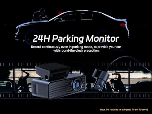 Pelsee P1 Duo 4K Dash Cam frontal y trasera, tarjeta SD de 6