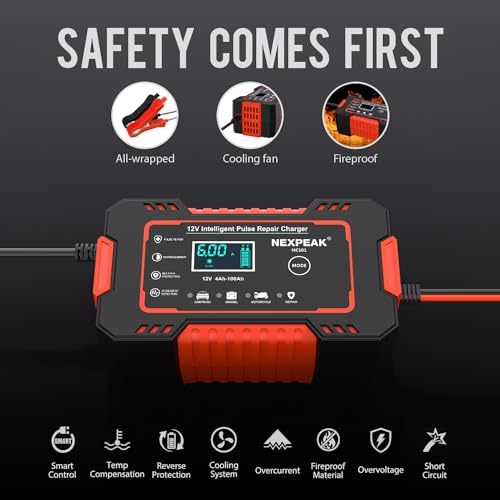 NEXPEAK NC101 Cargador de batería de automóvil, cargador int